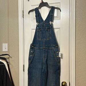 Old Navy Women's Dark Blue Denim Overalls